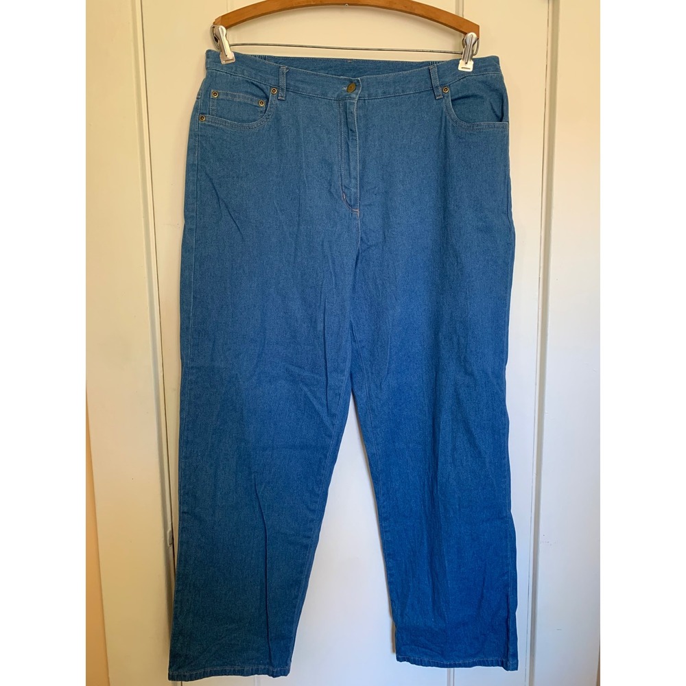 City Blues by Koret Womens Size 16 Blue High Rise Straight Leg Denim Jeans